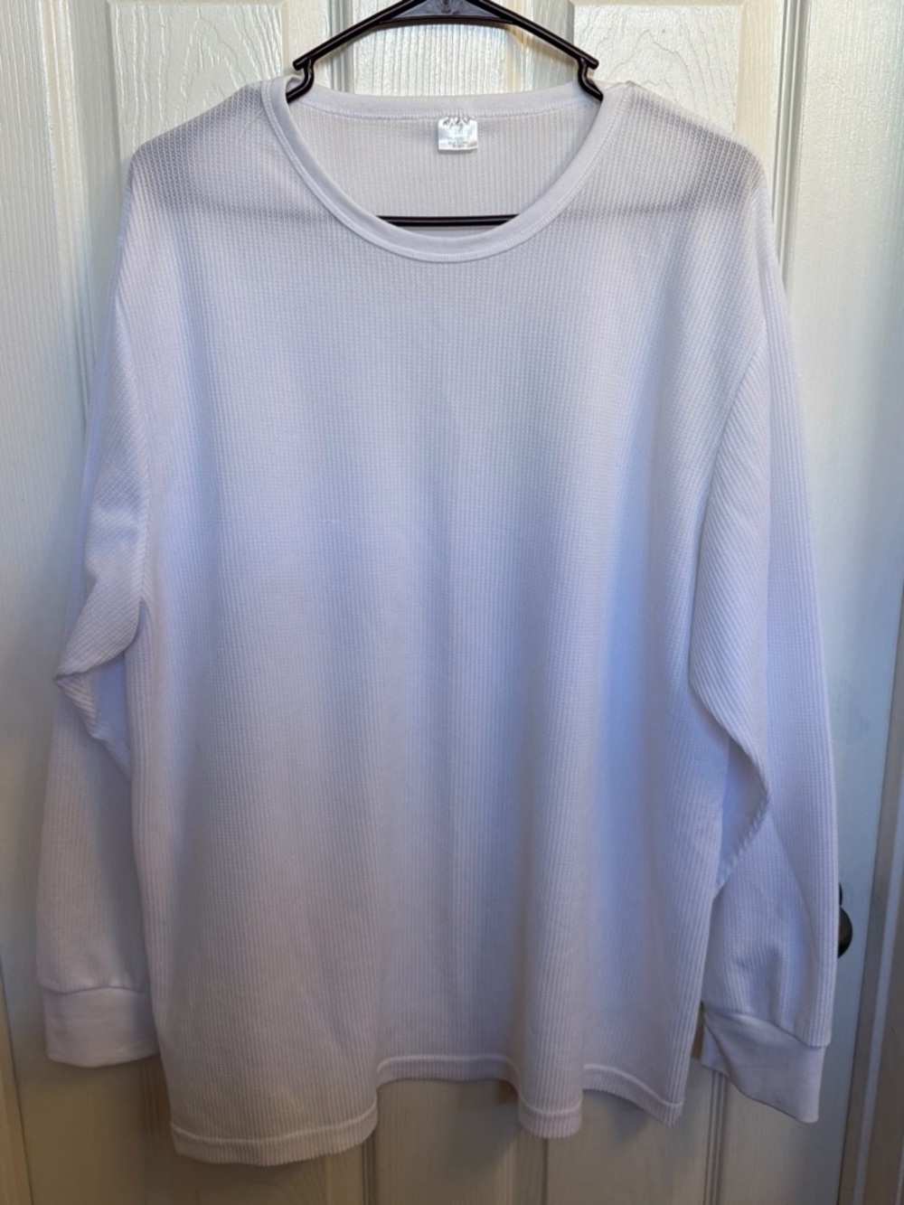 Men's Long Sleeve Thermal Tee - White Size: 2XL
